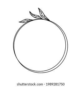 Circle leaf icon design template vector illustration