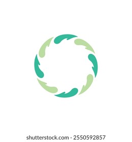 Circle Leaf Vector Design. Organic Vector Leaf for food and herbal