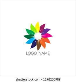 CIRCLE LEAVES DESIGN FOR LOGO ICON 