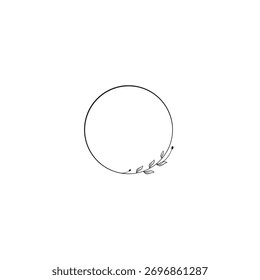Kreise und Blätter Logo- oder Symboldesign