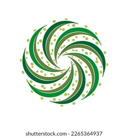 circle with leaves vector twirl object