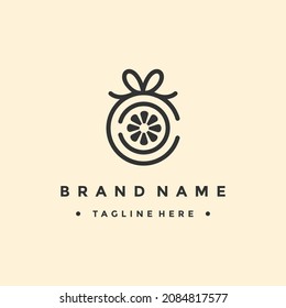 Circle Lemon logo abstract design template