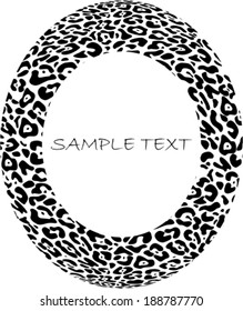 Circle with leopard print pattern - design element