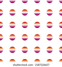 Círculo de fondo de bandera lesbiana