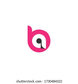 Circle Letter B A Logo. B A Letter Design Vector with Circle