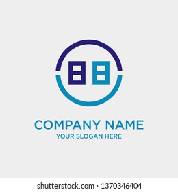 circle letter BB logo template logo. - Vector