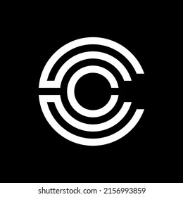 Circle letter C logo design concept