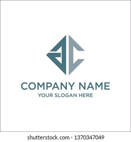 circle letter A C logo template logo. - Vector