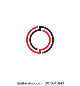 letra circular C,D D,C logotipo de símbolo sencillo vector