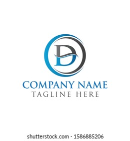 Circle Letter D Logo With Creative Modern Business Typography Vector Template. Creative Abstract Letter D Logo Vector. D Logo Design.