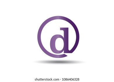 Circle Letter  D Logo Design Vector.