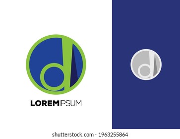 circle letter d logo template set. logotype design vector