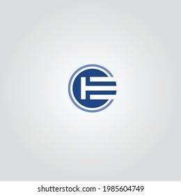 circle letter E custom logo