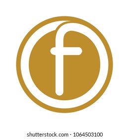 circle with Letter f Logo