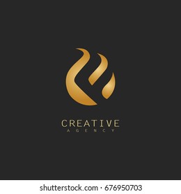 circle letter F logo