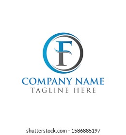 Circle Letter F Logo With Creative Modern Business Typography Vector Template. Creative Abstract Letter F Logo Vector. F Logo Design.