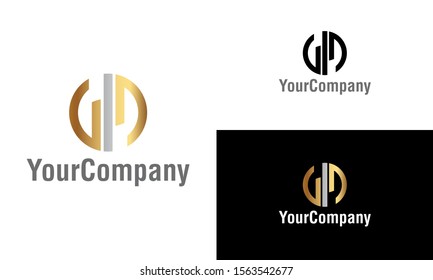 Circle letter GD logo template design. Creative vector emblem, for icon or design concept. Creative letter GD logo template design.