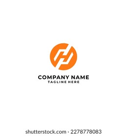 Letra circular h elementos de plantilla de diseño de logotipo, ilustración vectorial	