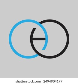 Logo de la letra H circular. Diseño de iconos. Elementos de Plantilla - signo de Vector