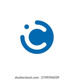 Circle Letter IC Logo Design 