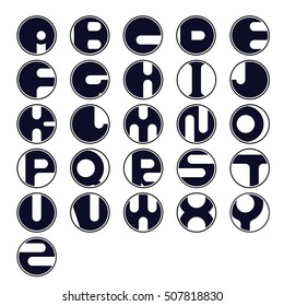 Circle letter icon abstract logo design vector template.Vector illustration