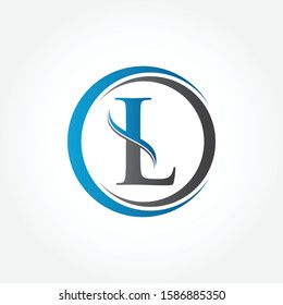 Circle Letter L Logo With Creative Modern Business Typography Vector Template. Creative Abstract Letter L Logo Vector. L Logo Design.