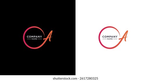 circle letter a logo design