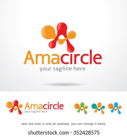 Circle Letter A Logo Template Design Vector