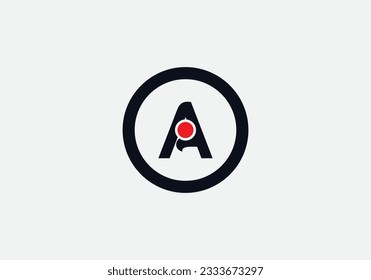 Circle letter monogram. symbol in circle letters. Circle shape symbol, Technology and digital abstract dot connection