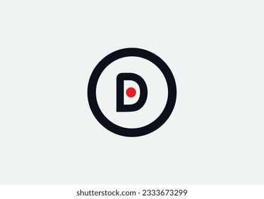 Monograma de letra circular. en letras redondeadas. Símbolo de forma circular, tecnología y conexión de punto abstracto digital
