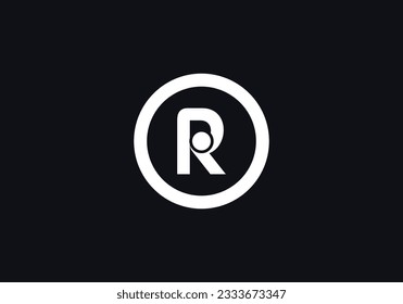 Circle letter monogram. symbol in circle letters. Circle shape symbol, Technology and digital abstract dot connection