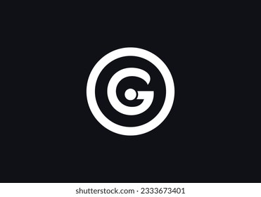 Circle letter monogram. symbol in circle letters. Circle shape symbol, Technology and digital abstract dot connection