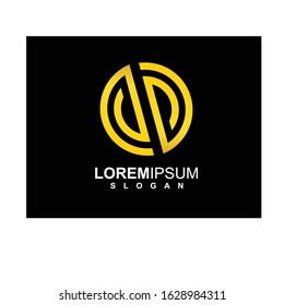 Circle and Letter n logo design Premium Vector