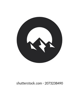Logo Círculo o Letra O Montaña