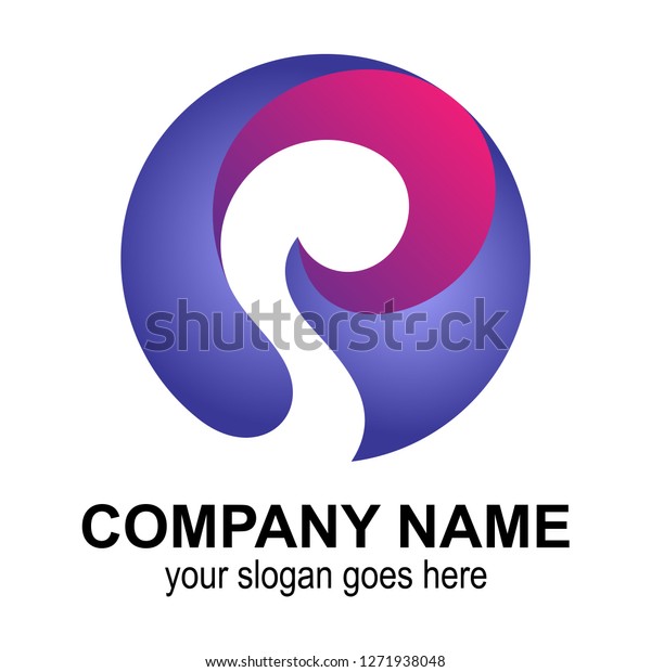 Circle Letter P Logo Design Stock Vector Royalty Free 1271938048