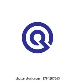 circle letter r and o logo vector eps