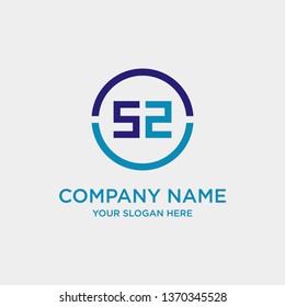 circle letter SS logo template logo. - Vector