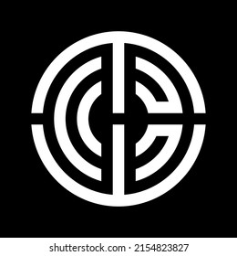Circle letter T C logo design concept