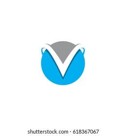 circle with letter v logo