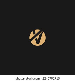 Circle Letter V Logo Design Business Vector Template. Creative Abstract Letter V Logo Vector
