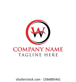 Circle Letter W Logo With Creative Modern Business Typography Vector Template. Creative Abstract Letter W Logo Vector. W Logo Design.