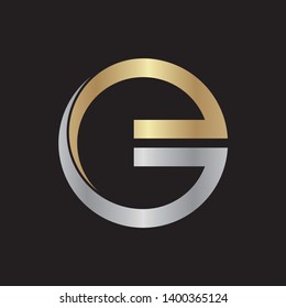 circle with letters E and G, logo - vector - template - illustration