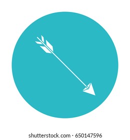 circle light blue with hunting arrow vector illustration