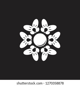 circle light bulb butterfly creative symbol logo vector