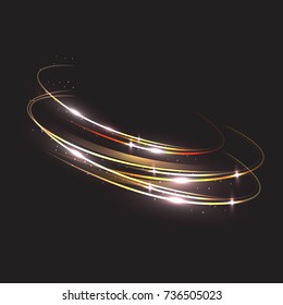 Circle light effect bright. Vector illustration