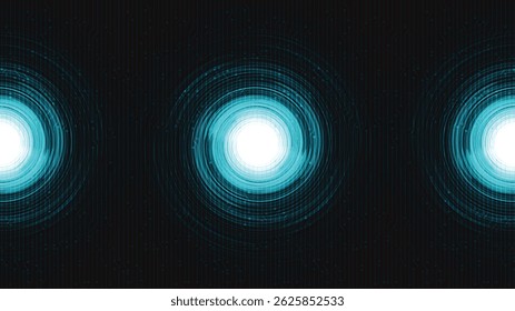 Circle Light Electronic on Blue Technology Background,comic and Motion concept design,vector.
