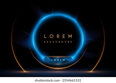 Circle light frame with button