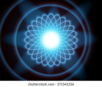 The circle of light. Glowing rays.  Design Elements for Your Projects. Vector illustration.