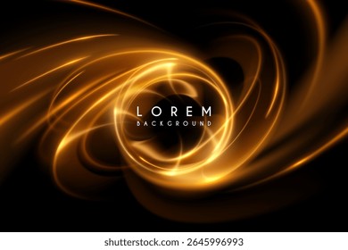 Circle light motion effect on black background
