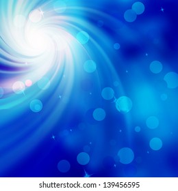Circle light twist and bokeh background. EPS 10 vector file included